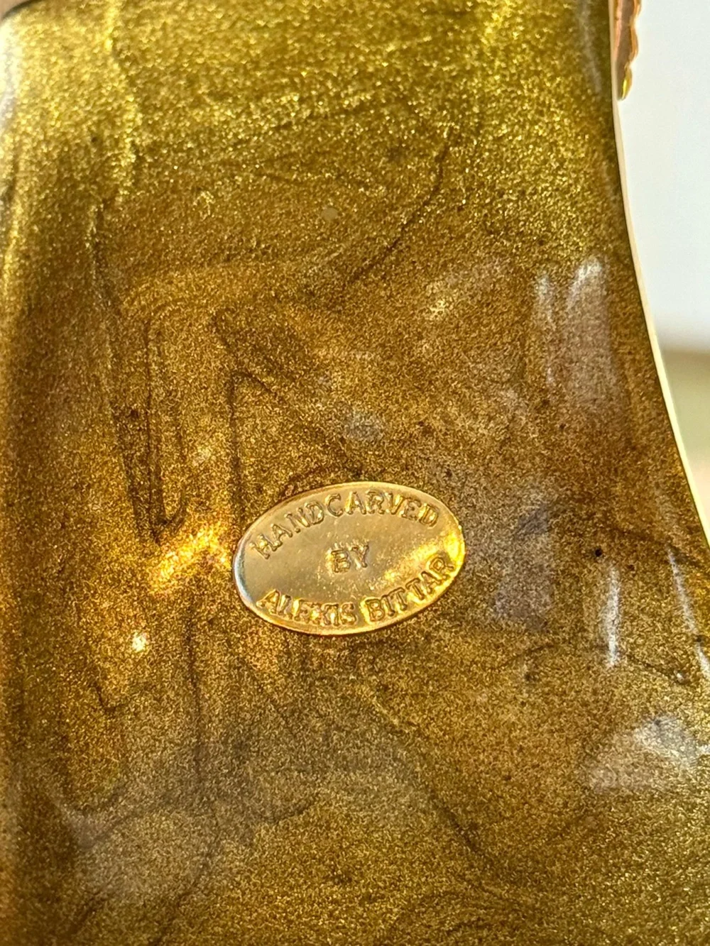 VTG Estate Alexis Bittar Secret Garden Bee Lucite Hinged Cuff Bracelet—Rare Find